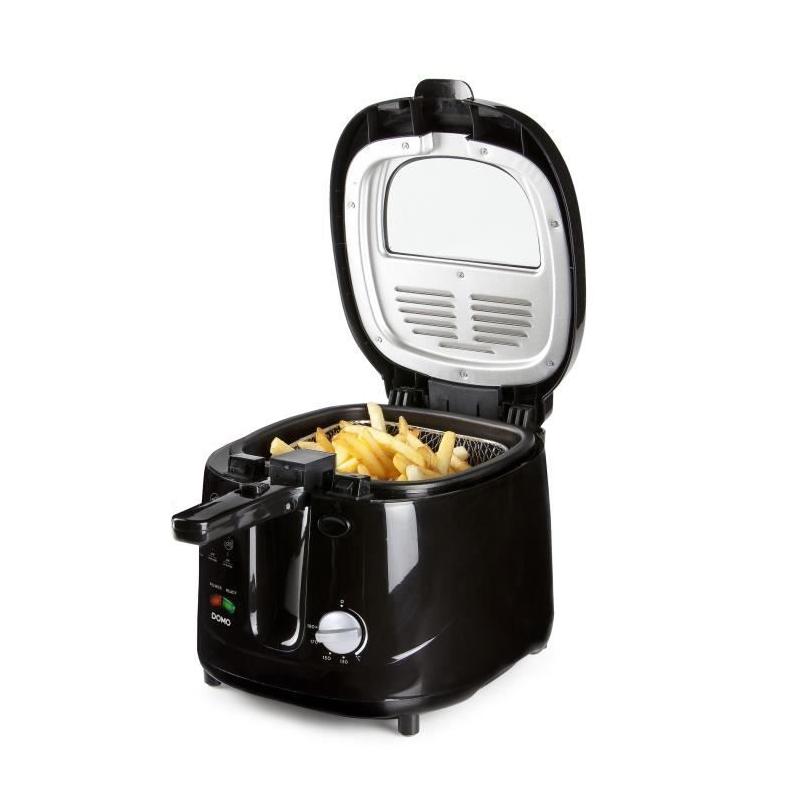 Friteuse électrique classique DOMO DO461FR - Noir - 2.5L - Thermostat réglable