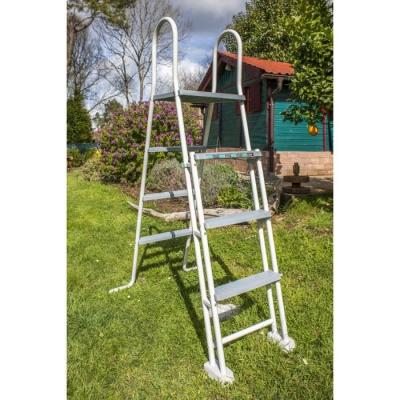 Kit Piscine Hors Sol Acier Grise Anthracite Ø480x132 avec Filtre à Sable
