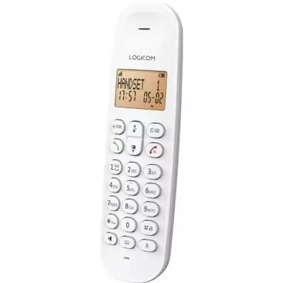 Téléphone fixe sans fil LOGICOM DECT ILOA 150 SOLO - Blanc - Compact et pratique