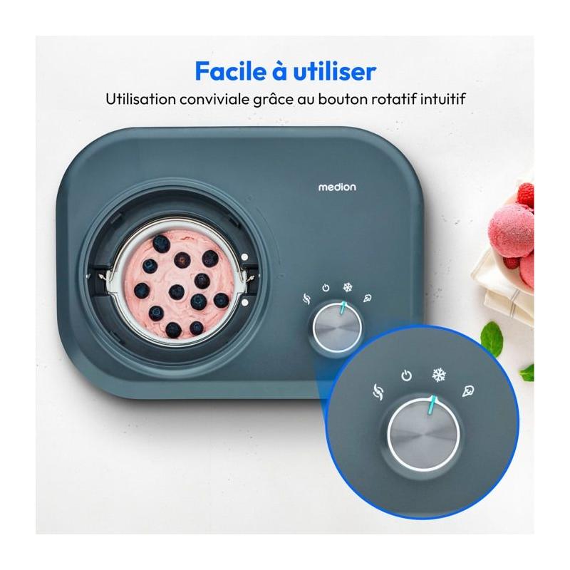 Machine à glace compacte avec compresseur - 1L
