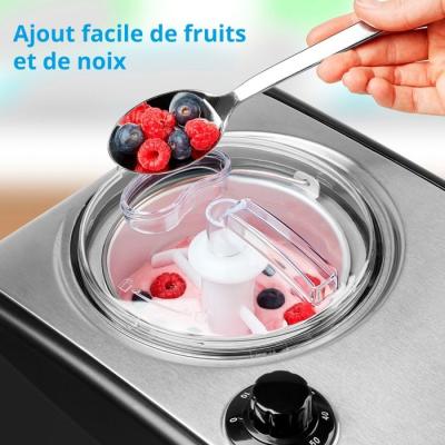 Sorbetière et yaourtière électrique en aluminium 1,5L