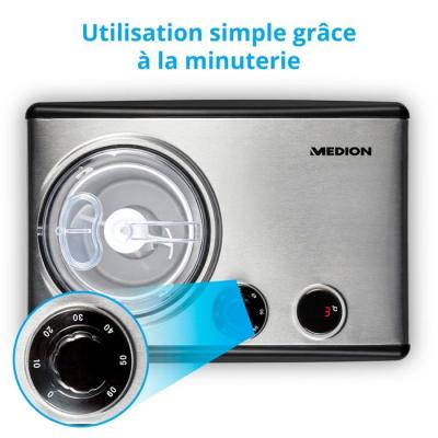 Sorbetière et yaourtière électrique en aluminium 1,5L