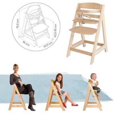 Chaise Haute Évolutive Sit Up III en Bois - ROBA - Naturel
