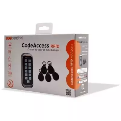 Clavier de codage avec badges 12V - CodeAccess RFID - Compact et performant