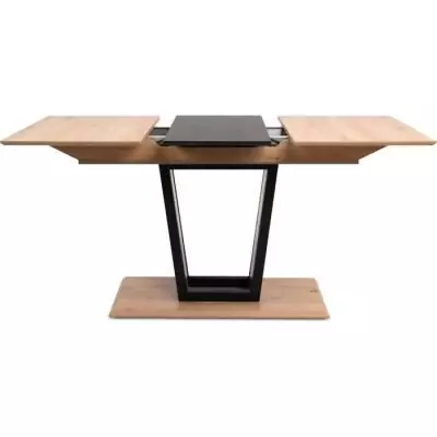 Table extensible SORIA - 10 personnes - Noir / Chene artisan Table extensible SORIA - 10 personnes - Noir / Chene artisan