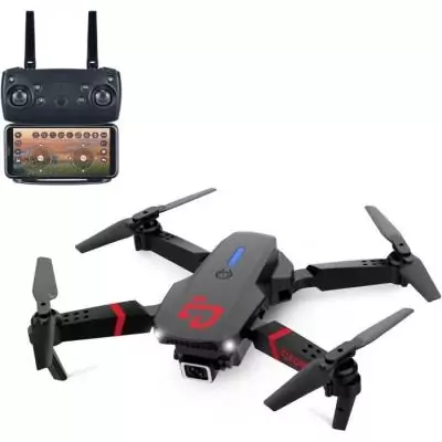 Drone RC 24 X 19 CM - 2 Caméras 4K - Télécommande Smartphone