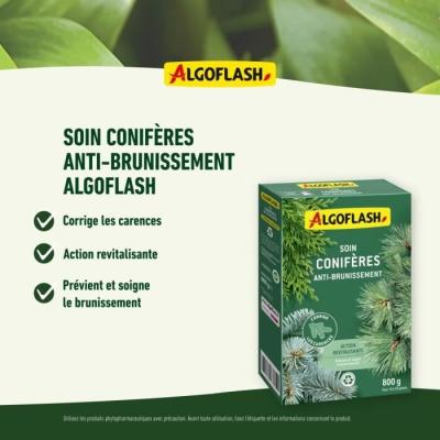 Engrais anti-brunissement pour conifères - ALGOFLASH NATURASOL - 800g