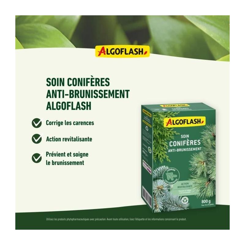 Engrais anti-brunissement pour conifères - ALGOFLASH NATURASOL - 800g