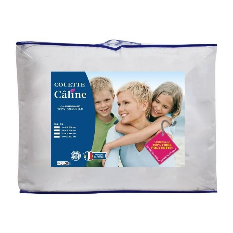 Couette câline tempérée 140x200cm - Blanc