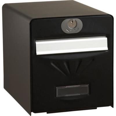 Boîte aux lettres Balnéaire en acier galvanisé - Porte arriere vitrée - Noir