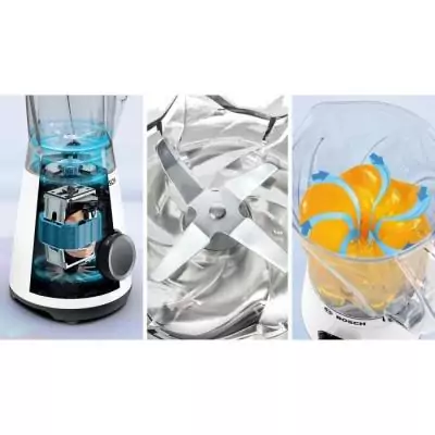 Blender VitaPower Bosch MMB6141W - 1200W - 2 vitesses - Bol 2L