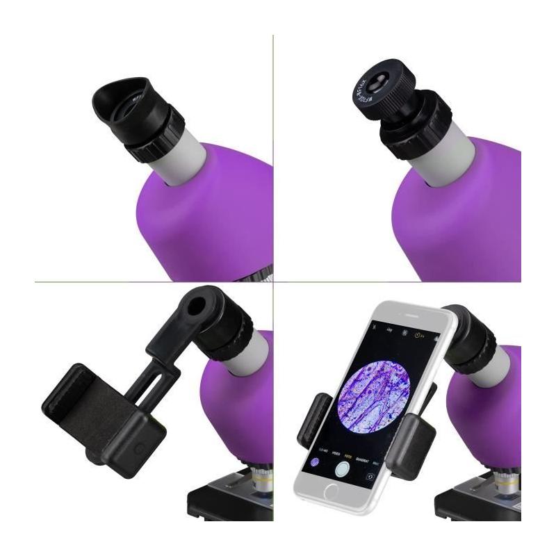 Microscope 40x-640x BRESSER JUNIOR LED Violet - Kit Expérimentation