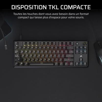 Clavier Gaming CORSAIR K70 Core TKL RGB - Switchs MLX Red v2