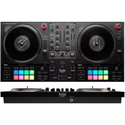 Contrôleur DJ motorisé HERCULES DJCONTROL INPULSE T7 - Platines noires