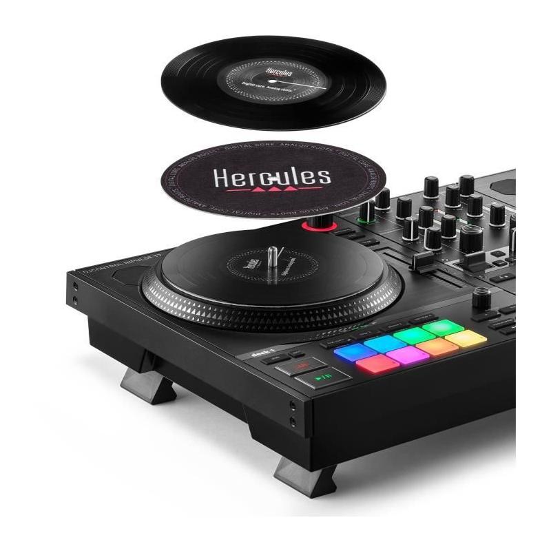 Contrôleur DJ motorisé HERCULES DJCONTROL INPULSE T7 - Platines noires