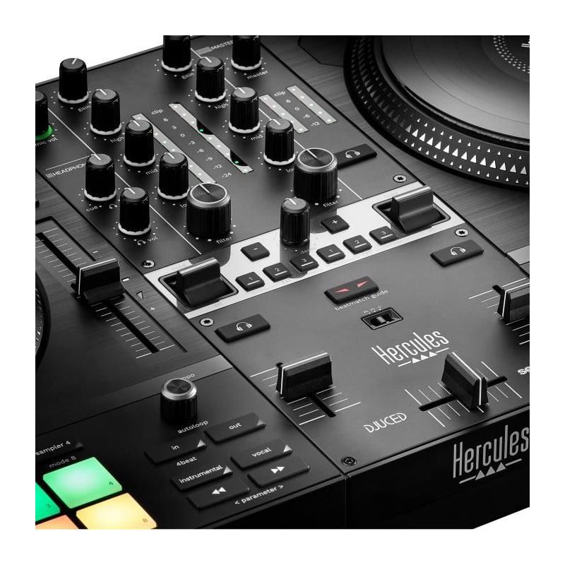 Contrôleur DJ motorisé HERCULES DJCONTROL INPULSE T7 - Platines noires