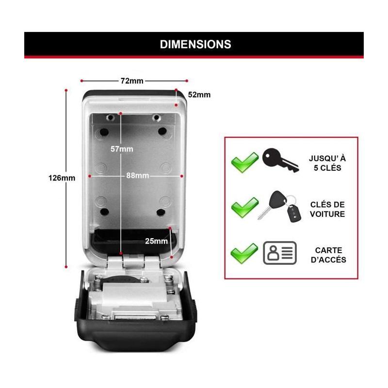Boîte à clés Masterlock 5425EURD Format M - Sécurité Compacte