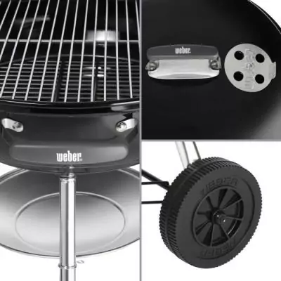 Barbecue Weber COMPACT KETTLE 57 CM noir - Dimensions pratiques