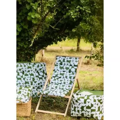 Chilienne matelassée JARDIN PRIVE ECLIPSE Avocat - Confort et style pour vos moments de détente au soleil