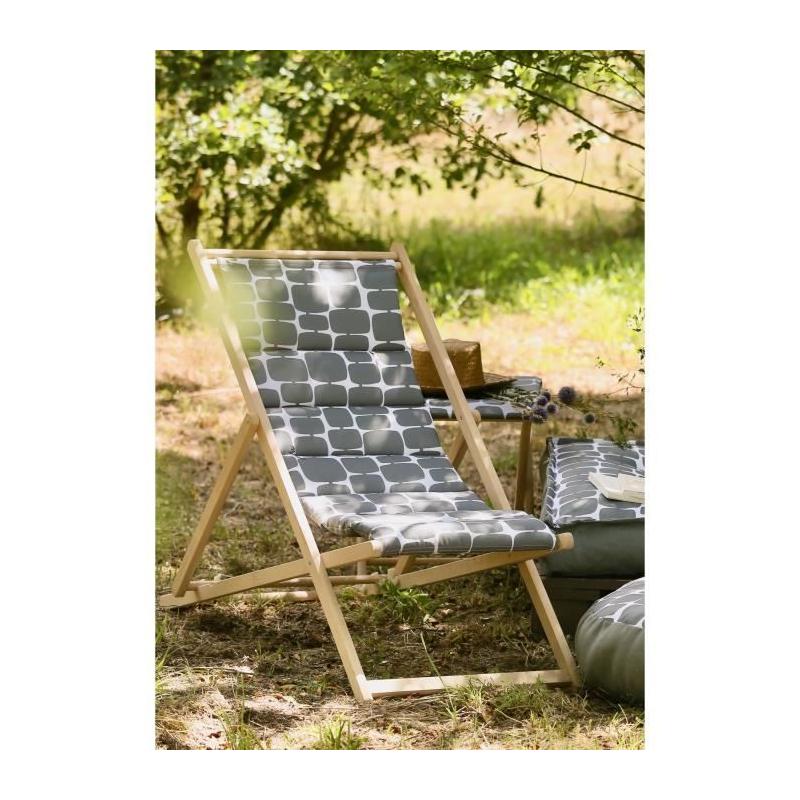 Chilienne matelassée - JARDIN PRIVE - FUTURISTE - Mastic - Confortable