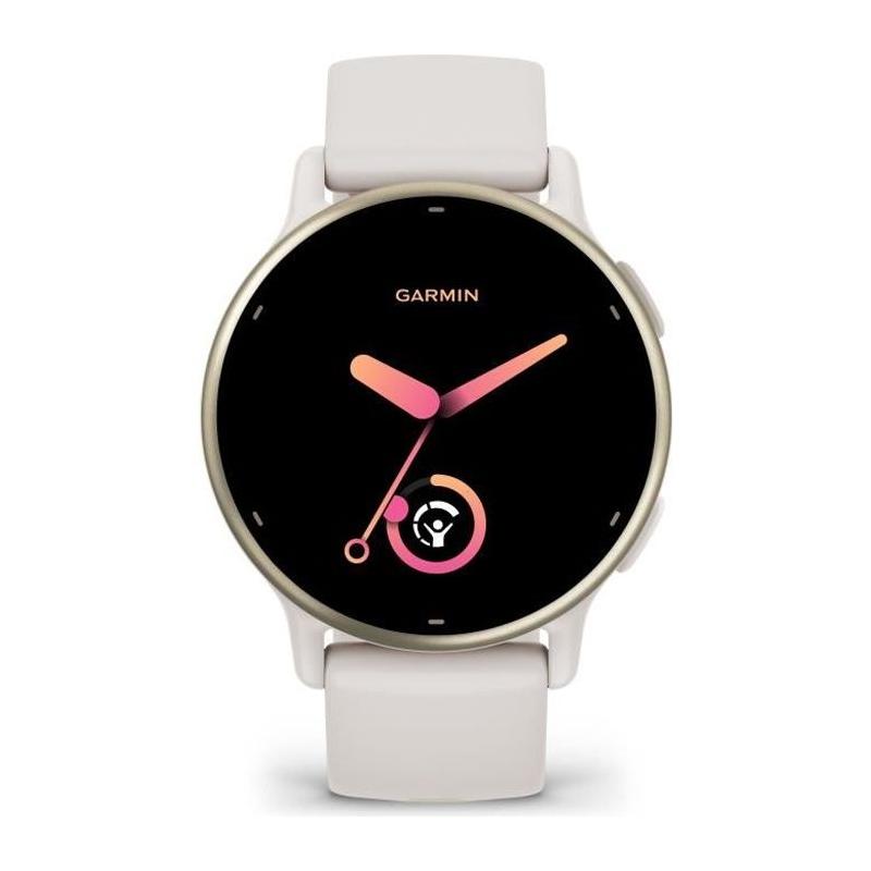 Montre GPS connectée GARMIN Vivoactive 5 - WiFi - Crème Doré - Bracelet Beige