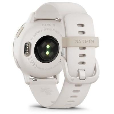 Montre GPS connectée GARMIN Vivoactive 5 - WiFi - Crème Doré - Bracelet Beige