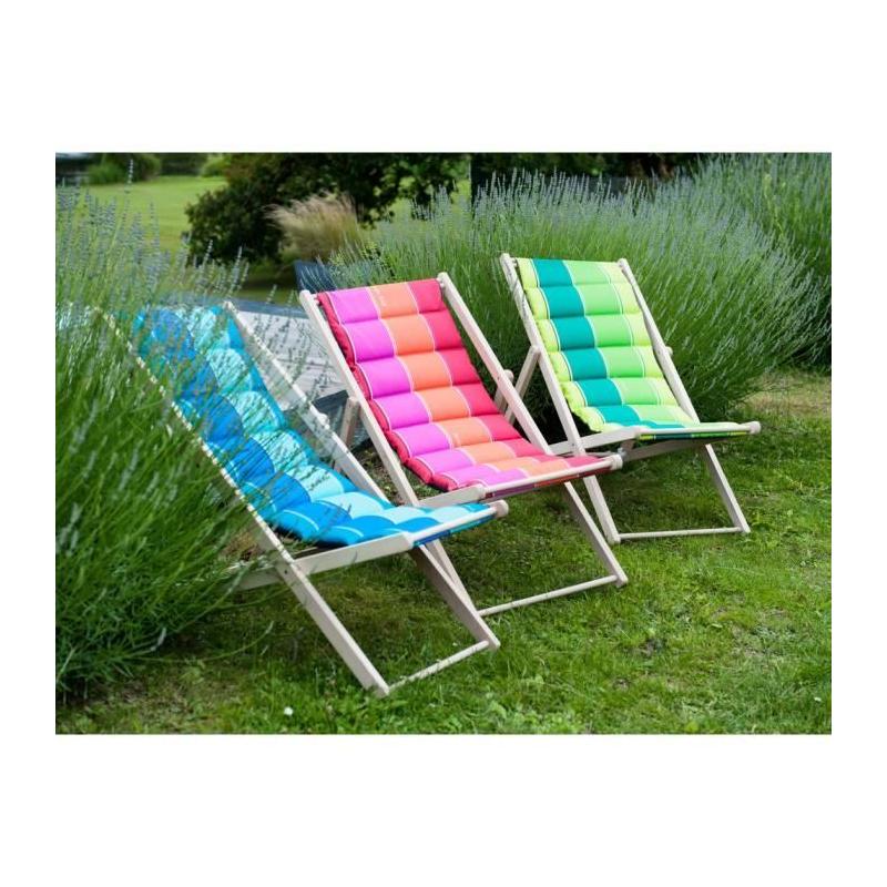 Chilienne matelassée JARDIN PRIVE - Rouge: Confort Made in France