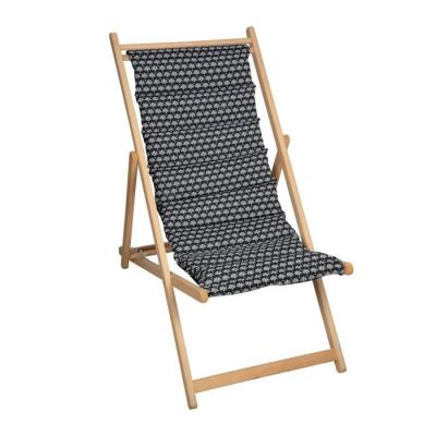 Chilienne Helsinki matelassée, structure en bois massif - Noir et blanc