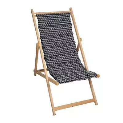 Chilienne Helsinki matelassée, structure en bois massif - Noir et blanc