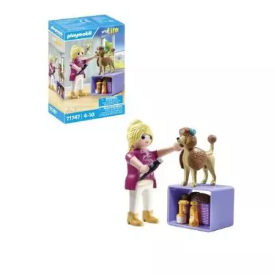 Toiletteuse et Caniche Playmobil avec Accessoires - Univers Miniature Toiletteuse et Caniche Playmobil avec Accessoires - Univers Miniature