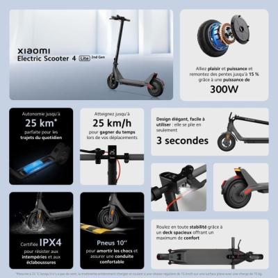 Trottinette électrique XIAOMI Electric Scooter 4 Lite 2nd Gen - Autonomie 25km