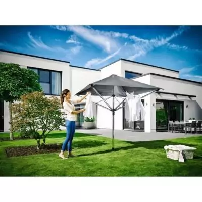 Étendoir parapluie LinoProtect 400 - Séchage jardin facile - Étanche & durable