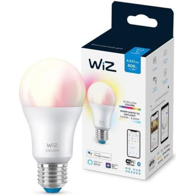 Ampoule connectée WiZ E27 60W: Couleur Intelligente | 8x14x8 cm