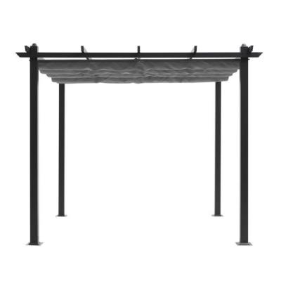 Pergola en aluminium CORDOBA - Gris - 3 x 3 m - Facile à Monter