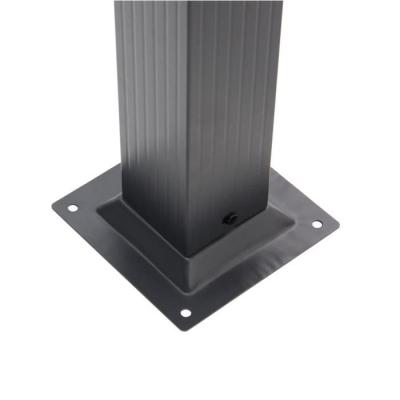 Pergola en aluminium CORDOBA - Gris - 3 x 3 m - Facile à Monter