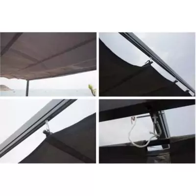 Pergola en aluminium CORDOBA - Gris - 4 x 3 m : design moderne et facile à monter