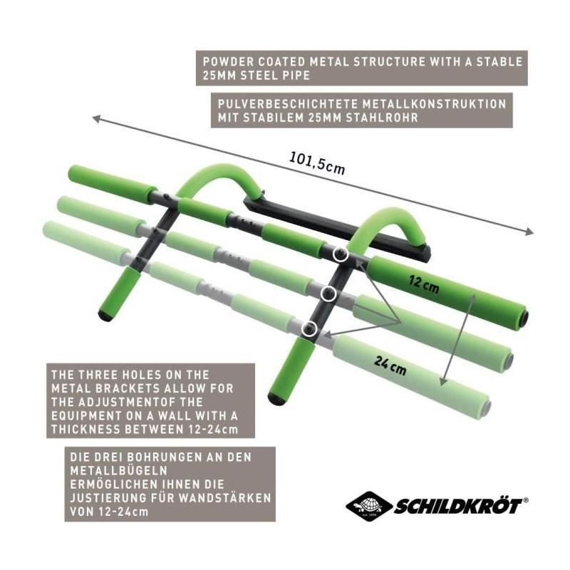 Barre porte de traction multifonctionnelle SCHILDKRÖT - Dimensions compactes