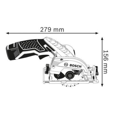 Scie circulaire Bosch Professional GKS 12V-26 + 2 batteries 3,0Ah + L-Boxx