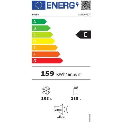 Réfrigérateur combiné BOSCH KGN367ICT SER4 - Élégance et Performance