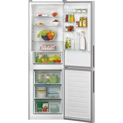 Réfrigérateur combiné 341L CANDY - Argent compact et efficace!