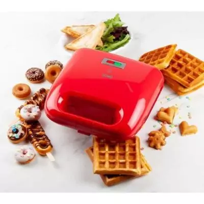 DOMO - DO9242W: Appareil à croque-monsieur 5 en 1 - 5 plaques interchangeables