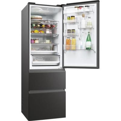 Réfrigérateur Combiné HAIER 3D 60 Series 5 HTW5618ENPT Noir - 360 L