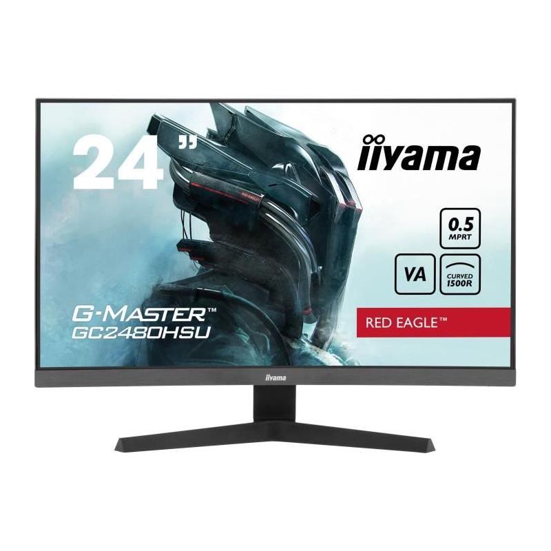 Ecran PC Gaming incurvé IIYAMA G-Master Red Eagle GCB2480HSU-B1 - 24" - FHD - 0,5 ms - 180Hz • ECRAN ORDINATEUR