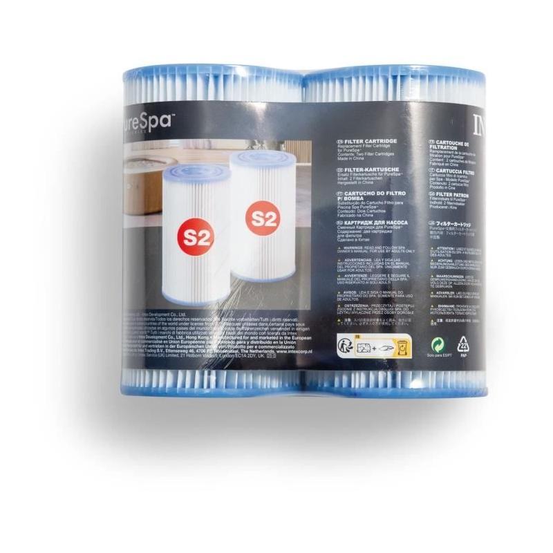 Filtre Intex Lot de 2 Résistant à Fibre Dacron