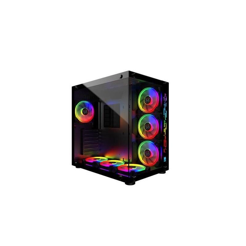 Boîtier PC Gamer ATX Noir RGB Crystal Sea - Dimensions Compactes