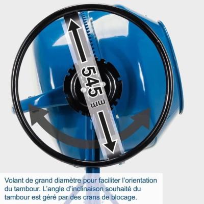 Bétonnière électrique 125L - SCHEPPACH - MIX125 - Robuste et Facile à Déplacer