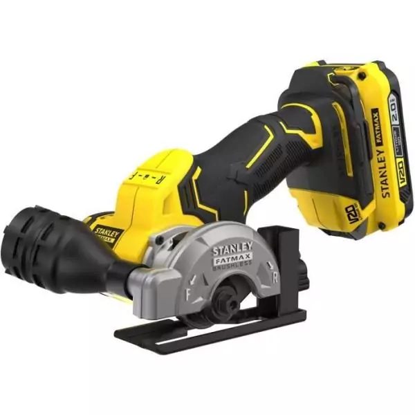Mini Scie Circulaire - STANLEY FATMAX V20 - SFMCM300D2-QW - 75 mm Brushless - Lithium 18V - 2 Batteries 2Ah
