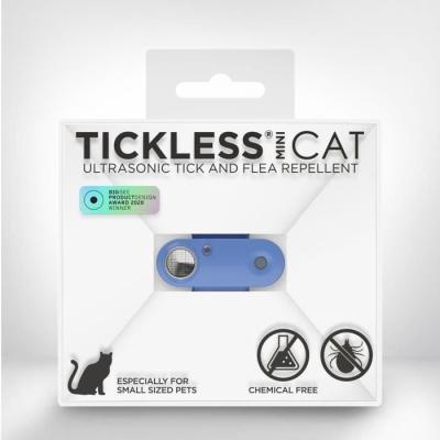 Répulsif ultrason chat TICKLESS MINI CAT - Anti-tiques et puces - Bleu grec