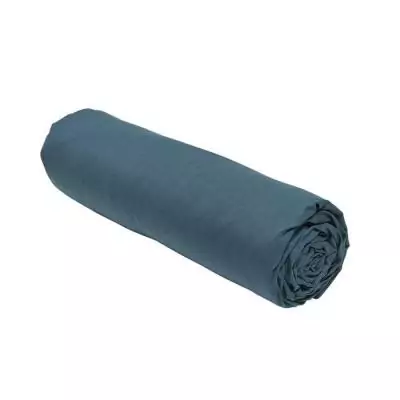 Drap housse TODAY Essential en coton uni - 160x200+23cm - Paon
