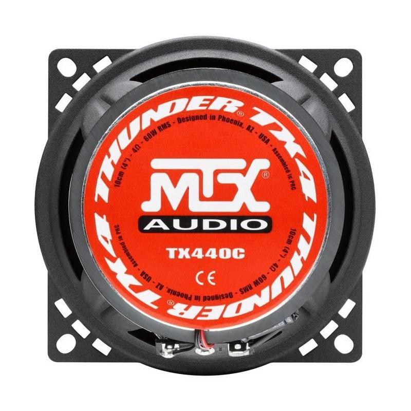 Haut-parleurs voiture MTX TX440C Coaxiaux 2 voies 10cm 60W RMS - Qualité sonore exceptionnelle